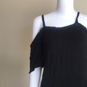 Black off the shoulder blouse